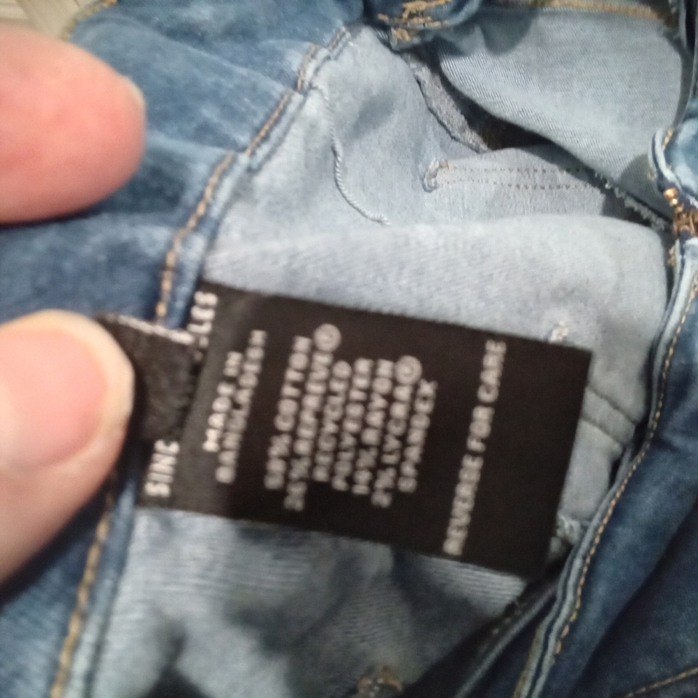 Sincerely Jules Retro V-Shaped Zippered Front Blue Jeans Juniors Size 9 - Picture 8 of 16